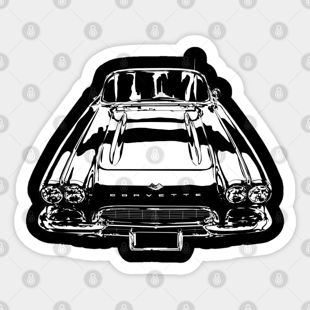 Lucifer's 1962 Corvette Sticker by GrizzlyVisionStudio